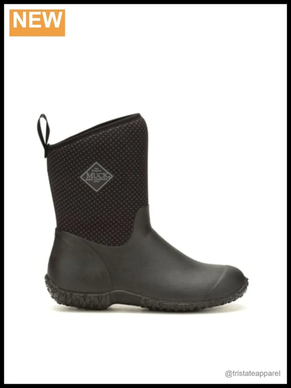 Women's Mid-Calf Pull-On Ankle Boots, Water Resistant Rubber Cupsole, Round